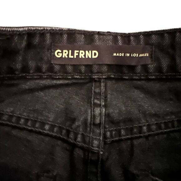 GrIfrnd The Kate size 24 Low Rise Slim Crop Jeans Distressed Black Straight - Picture 4 of 12